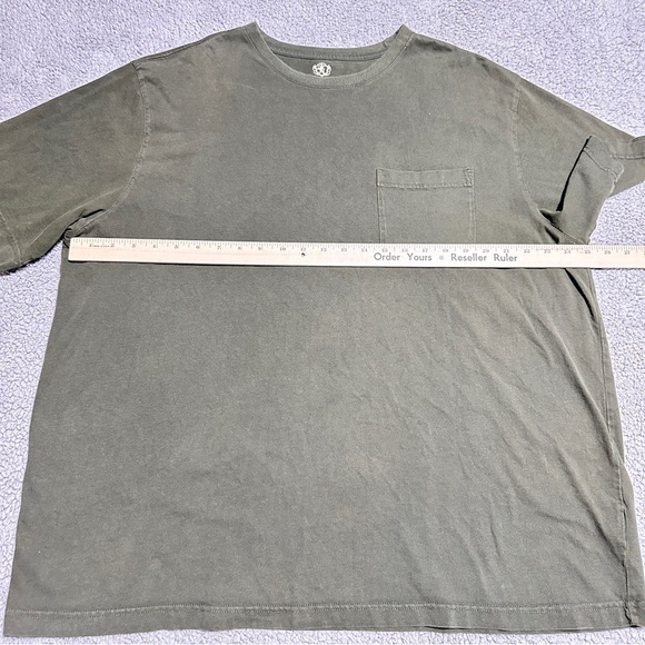 Covington Men’s XXL Light Army Green Pocket T-Shirt 100% Cotton Casual Tee - Picture 5 of 6